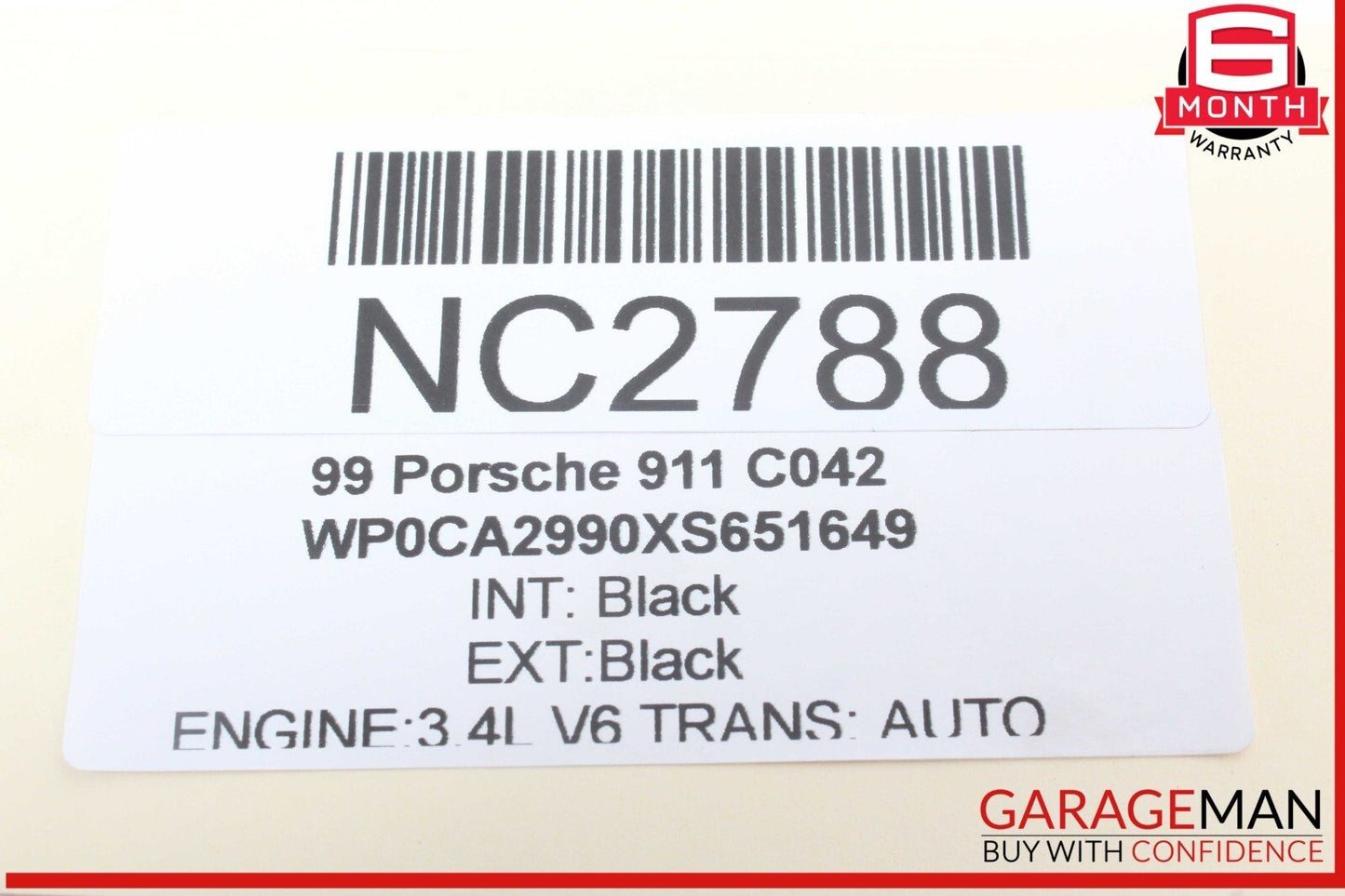 99-04 Porsche 911 996 Convertible Front Right Passenger Side Seat Belt Seatbelt