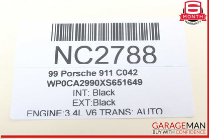 99-04 Porsche 911 996 Convertible Front Right Passenger Side Seat Belt Seatbelt