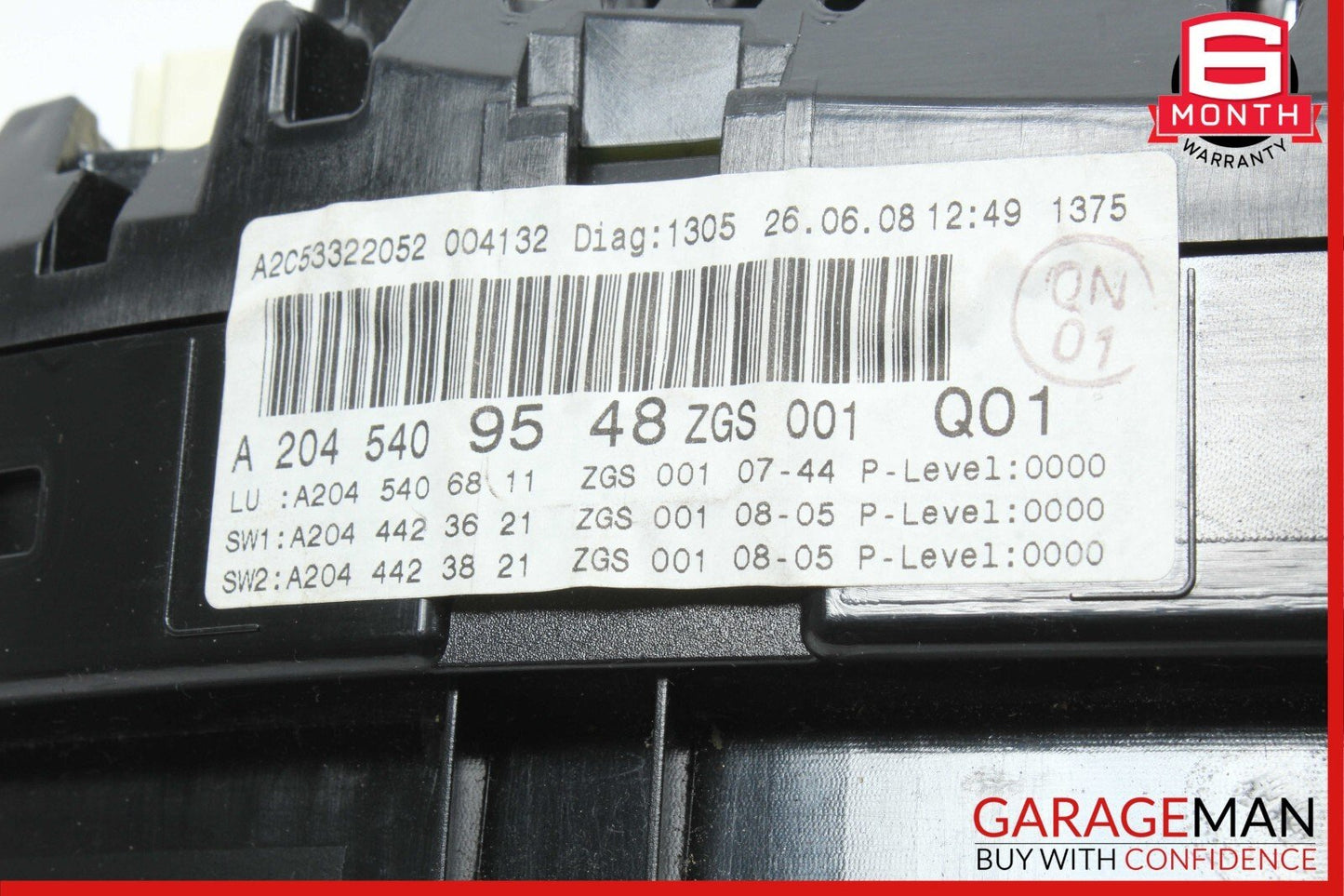 08-11 Mercedes W204 C300 4MATIC Instrument Speedometer Cluster 2045409548 OEM