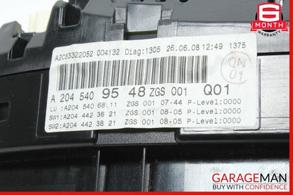 08-11 Mercedes W204 C300 4MATIC Instrument Speedometer Cluster 2045409548 OEM