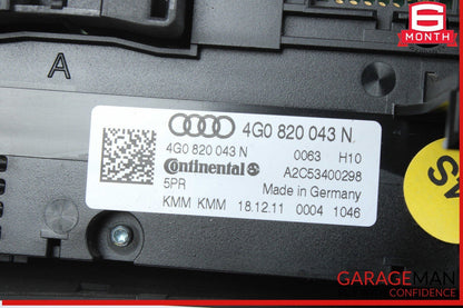 12-18 Audi A6 A7 Front AC Air Conditioning Temperature Climate Control Panel OEM