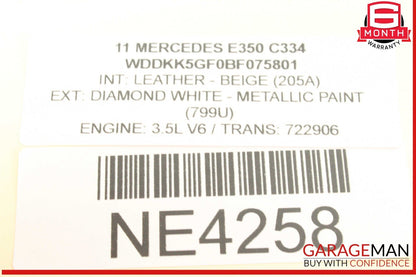 07-18 Mercedes W212 E350 Rear Left or Right Side CV Axle Half Shaft Driveshaft