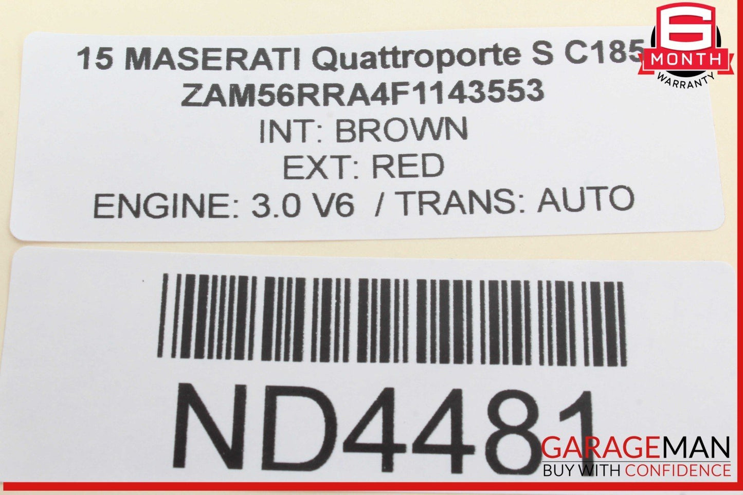 14-17 Maserati Quattroporte S Rear Right or Left Side Control Arm 670007251 OEM