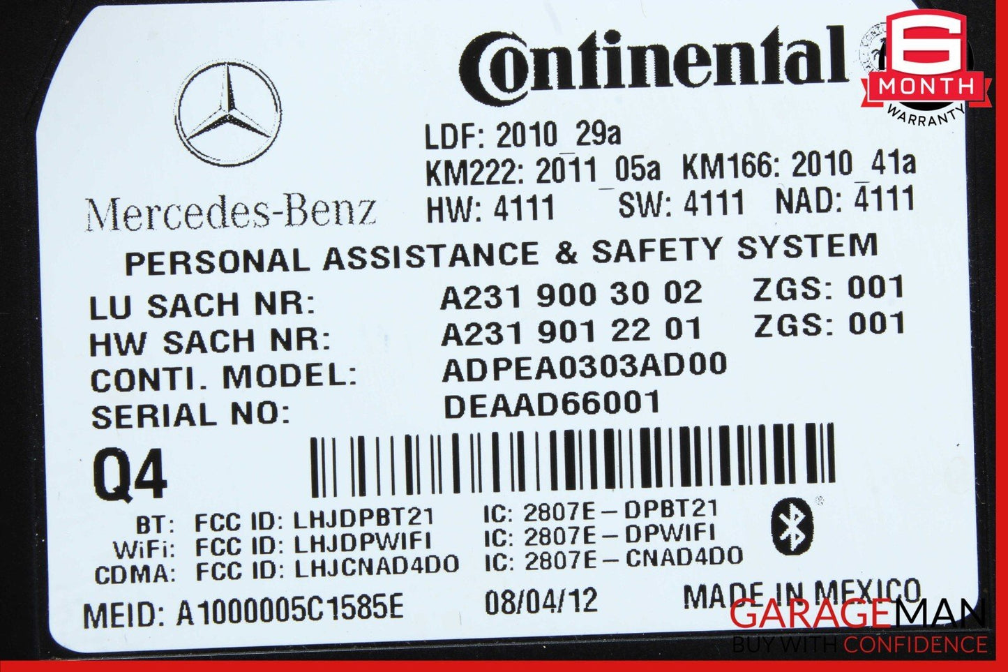 10-20 Mercedes W204 C250 E350 GLA250 SL400 Communication Control Module Unit OEM