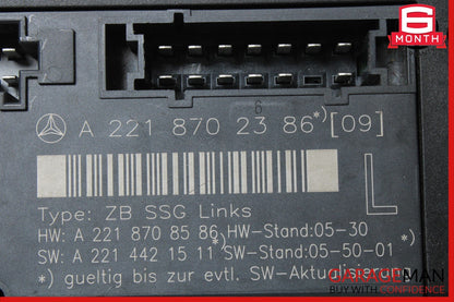 07-13 Mercedes W221 S550 S63 Front Left Driver Side Under Seat Control Unit OEM