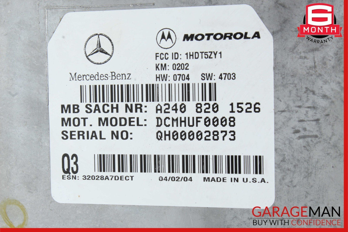00-06 Mercedes W220 S500 S55 Voice Command Control Module Unit 2408201526 OEM