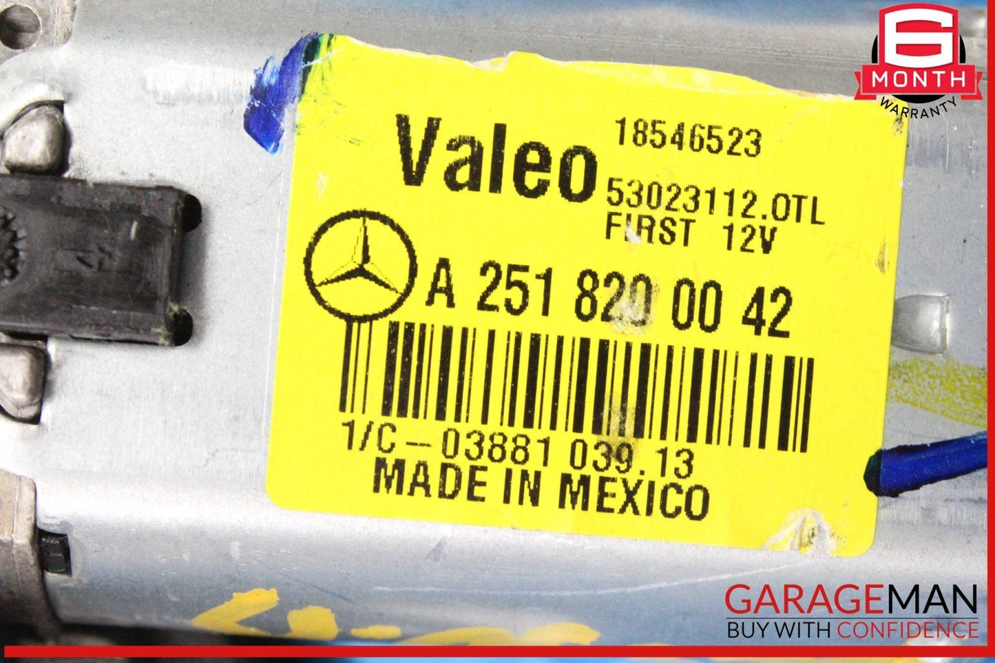 06-19 Mercedes X164 GL450 Rear Glass Windshield Wiper Motor 2518200042 OEM