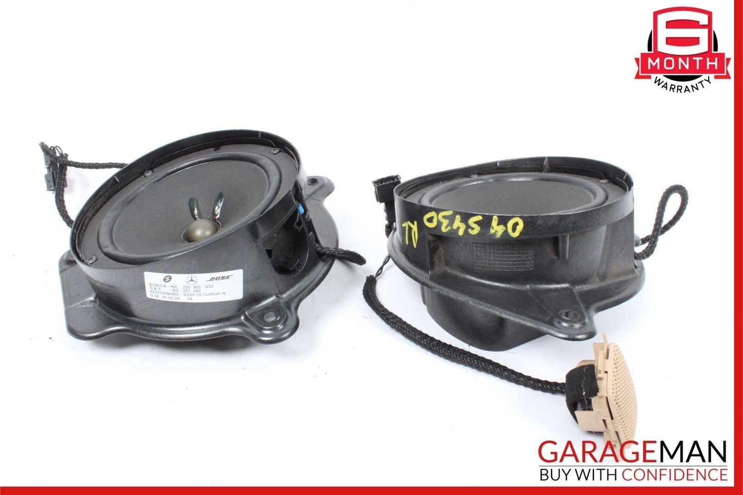 00-06 Mercedes W220 S430 S600 Rear Door Audio Sound Speaker Set of 2 Pc OEM
