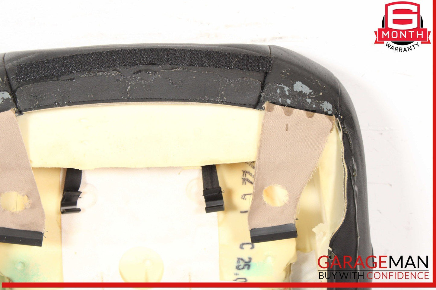 03-10 Porsche Cayenne 955 Front Right Side Top Upper Seat Cushion Cover Black