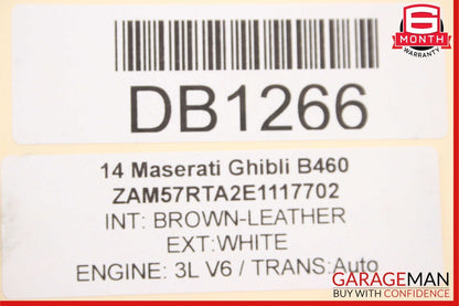 14-17 Maserati Ghibli S Q4 AWD 8G Auto Trans Automatic Transmission Assembly 59k