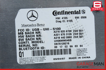 07-09 Mercedes W221 S550 CL600 Bluetooth Mobile Cell Phone Control Module OEM