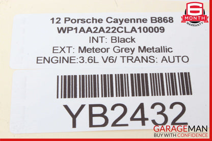 11-18 Porsche Cayenne 958 Rear Left Driver Side Door Window Regulator Motor OEM