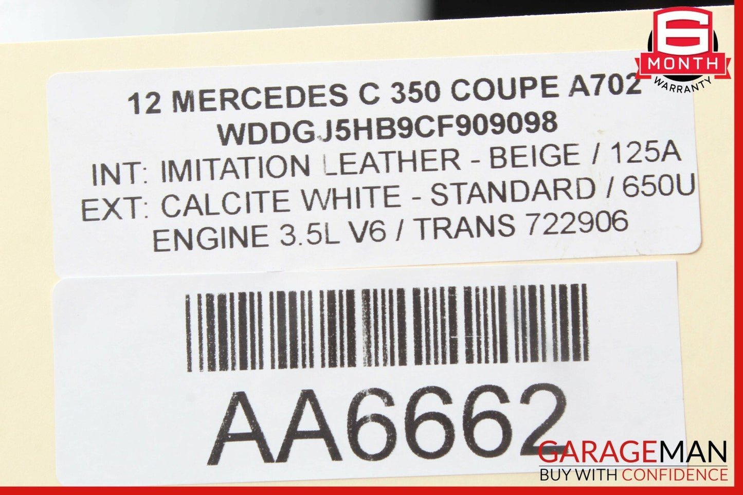 12-16 Mercedes C350 SLK350 ML350 GLE350 3.5L V6 Valeo Engine Starter Motor OEM