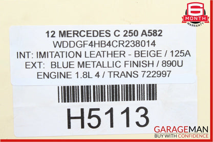 08-15 Mercedes W204 C250 C300 RWD Rear Right & Left Side Shock Absorber Struts