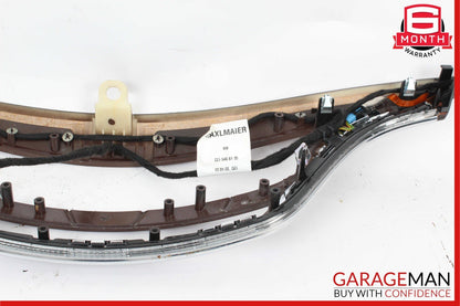 10-13 Mercedes W221 S400 Hybrid Center Dash Dashboard Trim Bezel Molding Wood