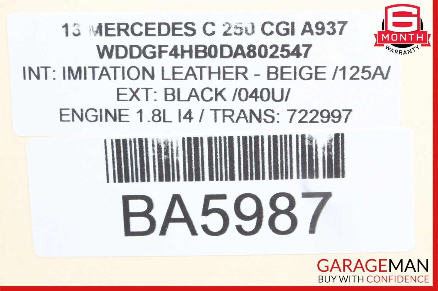 08-18 Mercedes C250 SLK250 CLS400 E350 Front Right Side Door Control Module Unit