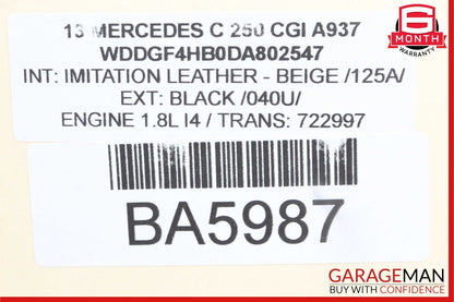 08-18 Mercedes C250 SLK250 CLS400 E350 Front Right Side Door Control Module Unit