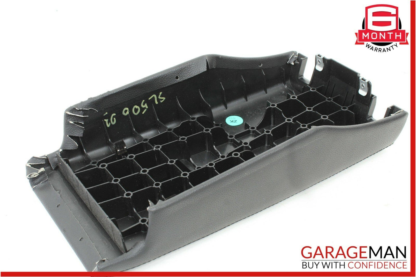 03-06 Mercedes R230 SL500 Center Console Rear Lid Cover Panel Leather Black OEM