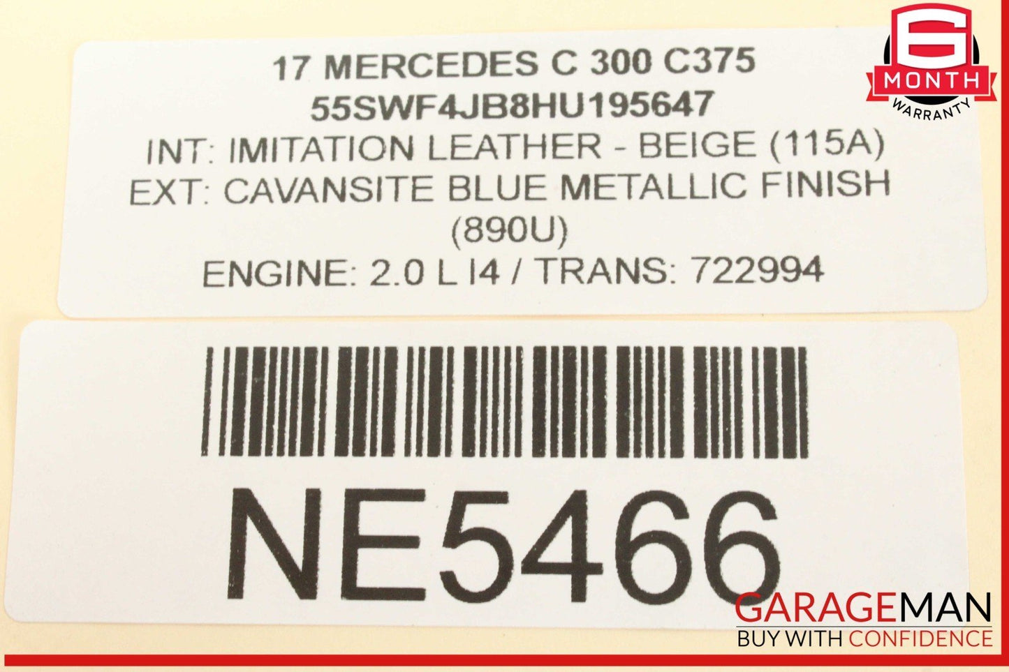 15-20 Mercedes W205 C300 Rear Right or Rear Left Side Upper Control Arm OEM