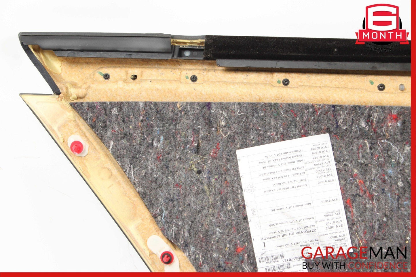 07-09 Mercedes W221 S550 S63 AMG Rear Right Side Interior Door Panel Black OEM