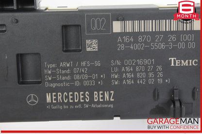 09-13 Mercedes X164 GL450 R350 Trunk Lid Liftgate Tail Gate Control Module OEM