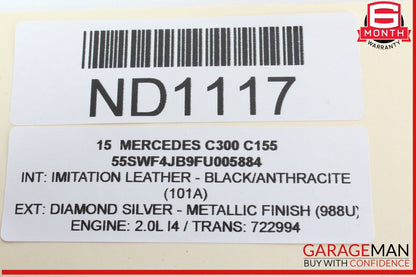 15-20 Mercedes W205 C300 Front Dashboard Inlet Air AC A/C Vent Grille OEM