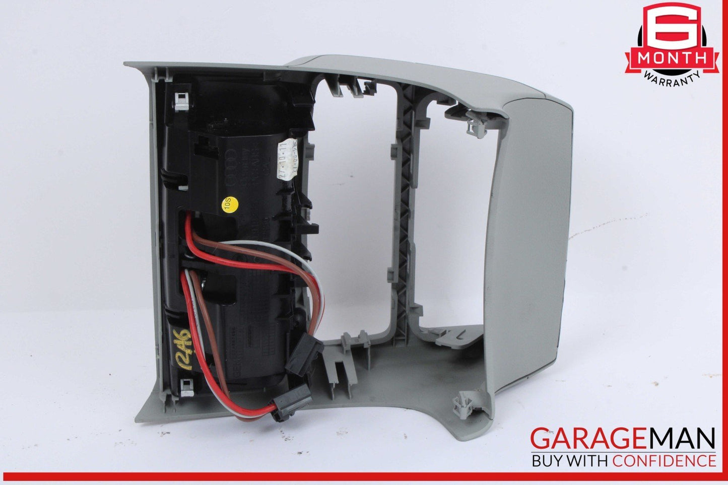 12-18 Audi A6 A7 S6 Rear Climate Control Trim Panel w/ Power Outlet Gray OEM