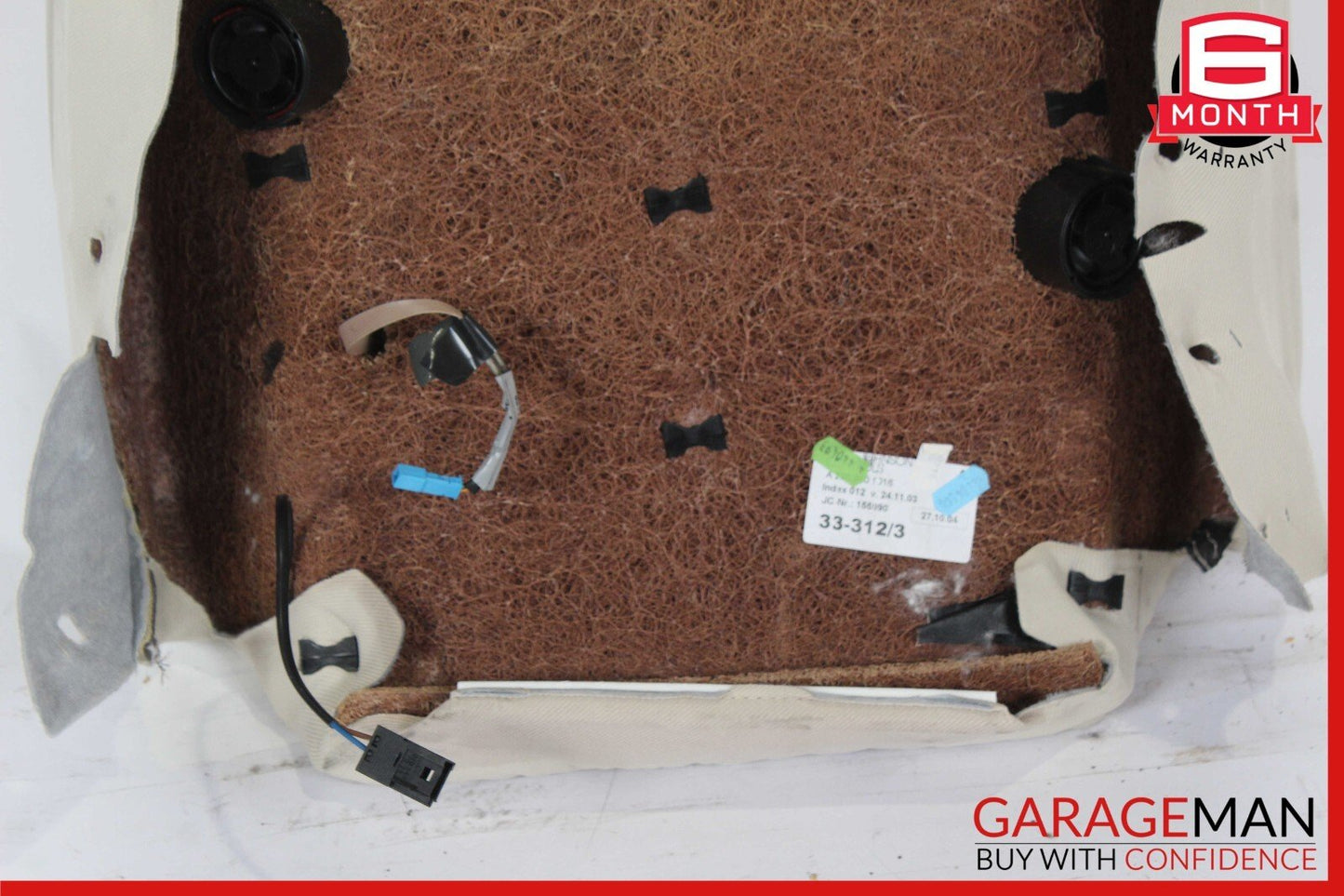 03-06 Mercedes R230 SL500 Front Right Side Upper Top Seat Cushion Cover Beige