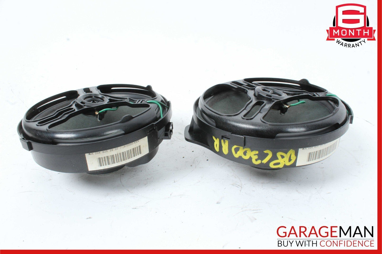 08-11 Mercedes W204 C300 Rear Right & Left Side Door Sound Speakers Set OEM
