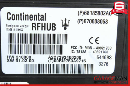 14-17 Maserati Ghibli HUB Passive Entry Control Module 670008068