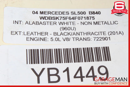 03-06 Mercedes R230 SL500 SL600 Rear Left Hydraulic Shock Strut Absorber OEM
