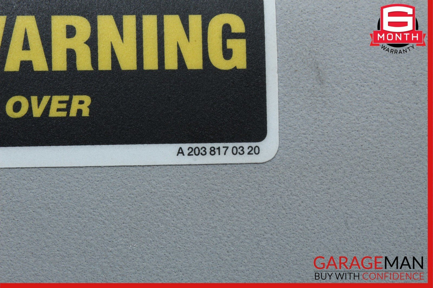 01-07 Mercedes W203 C240 C32 AMG Front Right Side Sunvisor Sun Visor Grey OEM