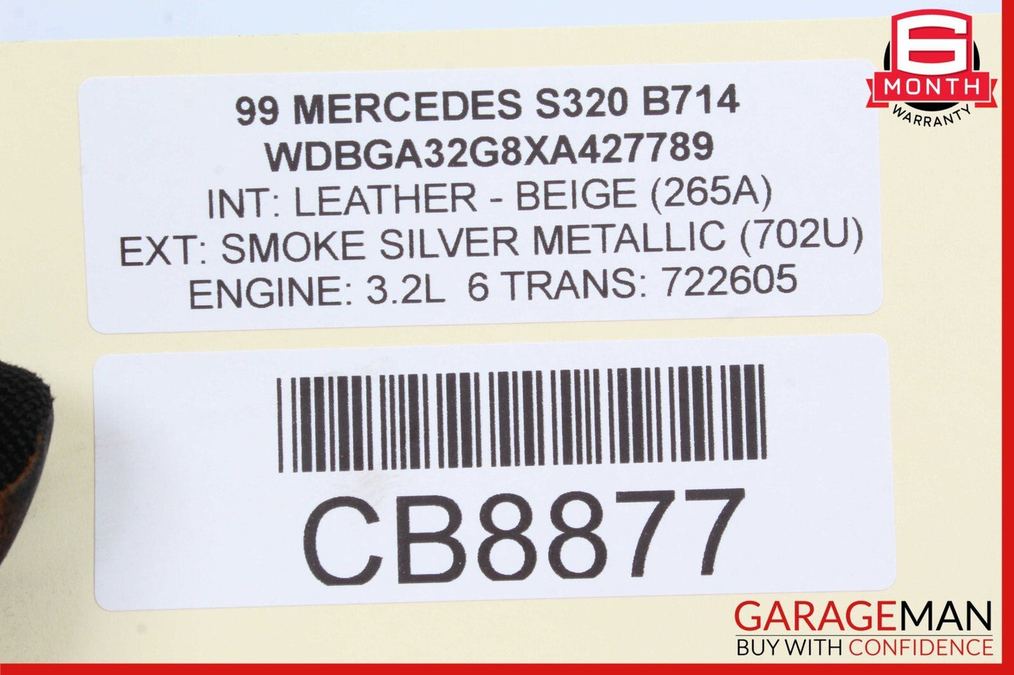 92-99 Mercedes W140 300SD S500 S320 Rear Left / Right Door Handle 1407600570