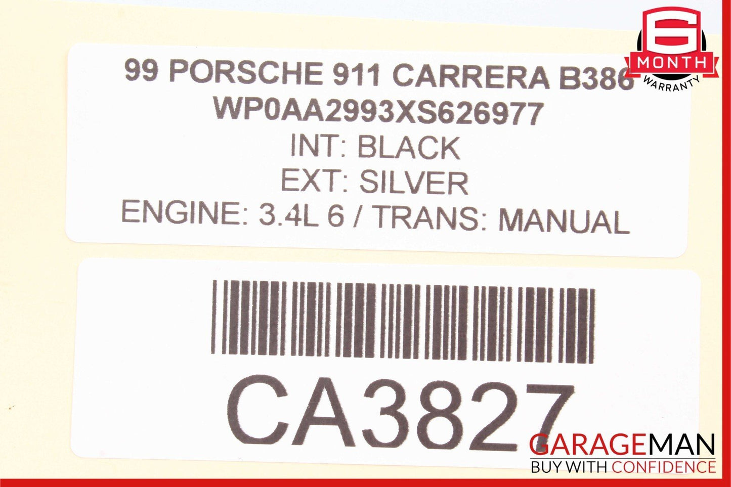 97-04 Porsche Boxster 986 Carrera 996 Front Right Exterior Door Handle Silver