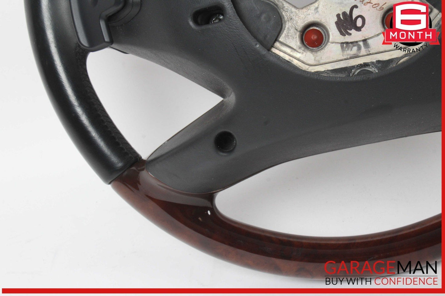 10-14 Mercedes W221 S400 S600 Steering Wheel w/ Paddle Shifters Black Wood OEM