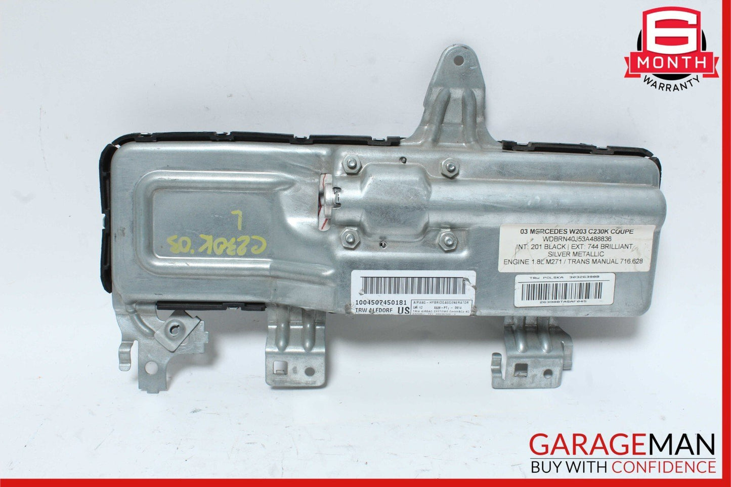 02-05 Mercedes W203 C230 C320 Coupe Front Left Side Door Airbag Air Bag OEM