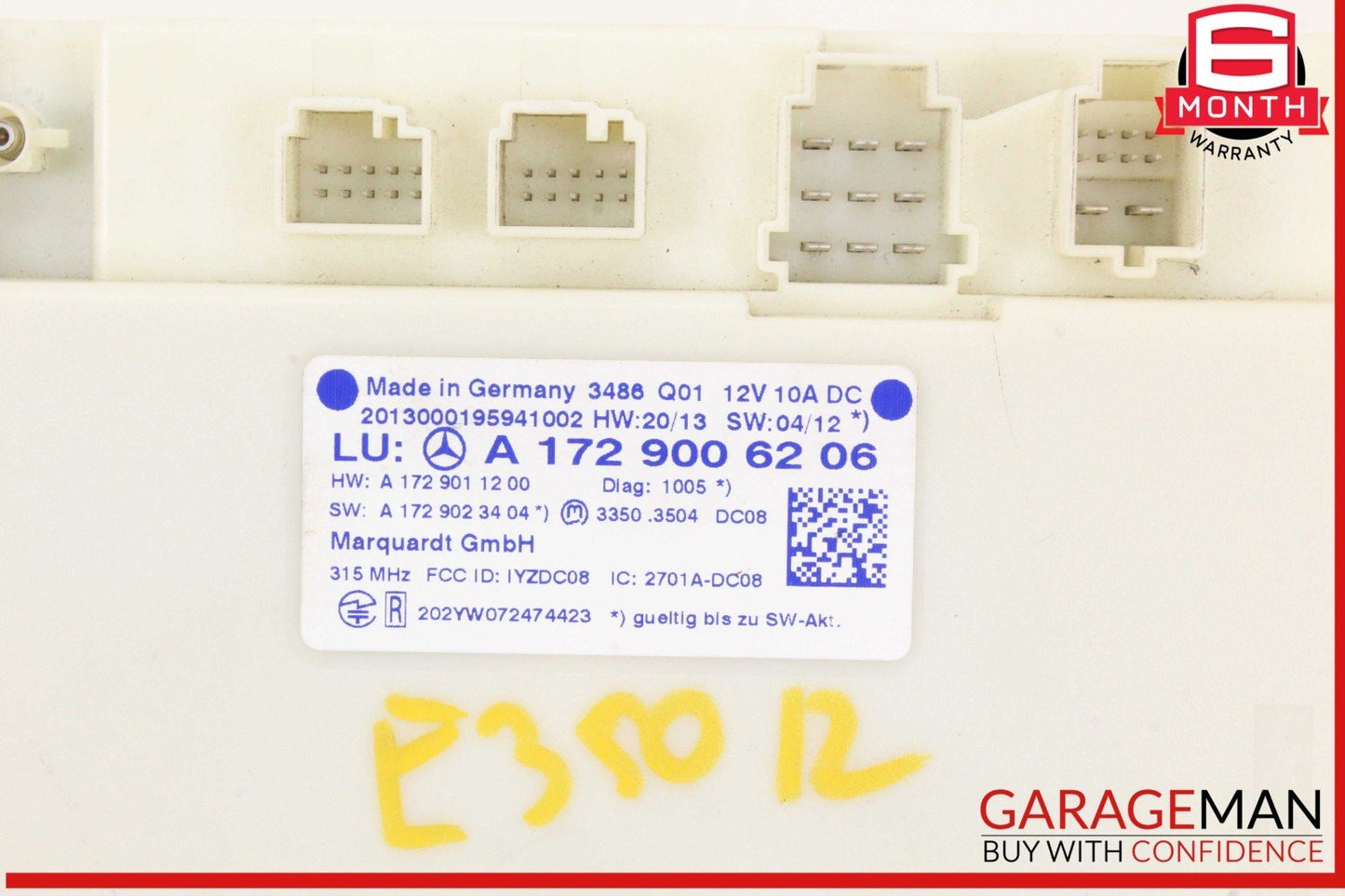 10-15 Mercedes W212 E350 C300 Keyless Go Entry Control Module 1729006206 OEM