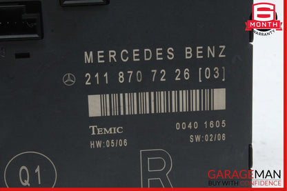 03-09 Mercedes W211 E550 E350 E320 Front Right Side Door Control Module Unit