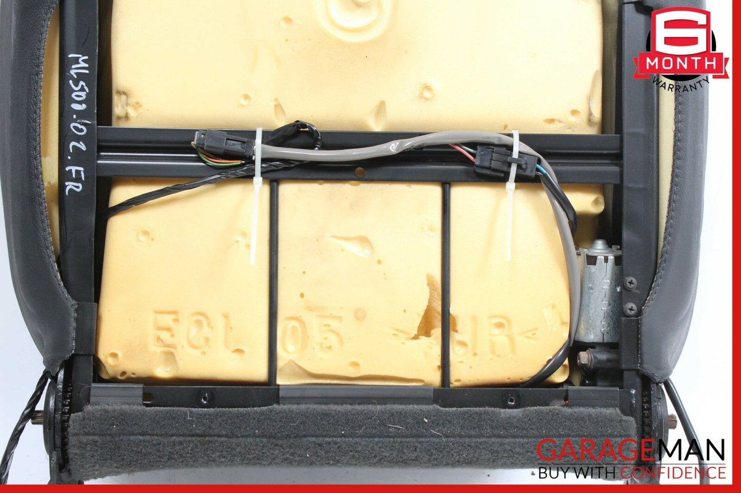 02-05 Mercedes W163 ML500 Front Right Side Top Upper Seat Cushion Black OEM