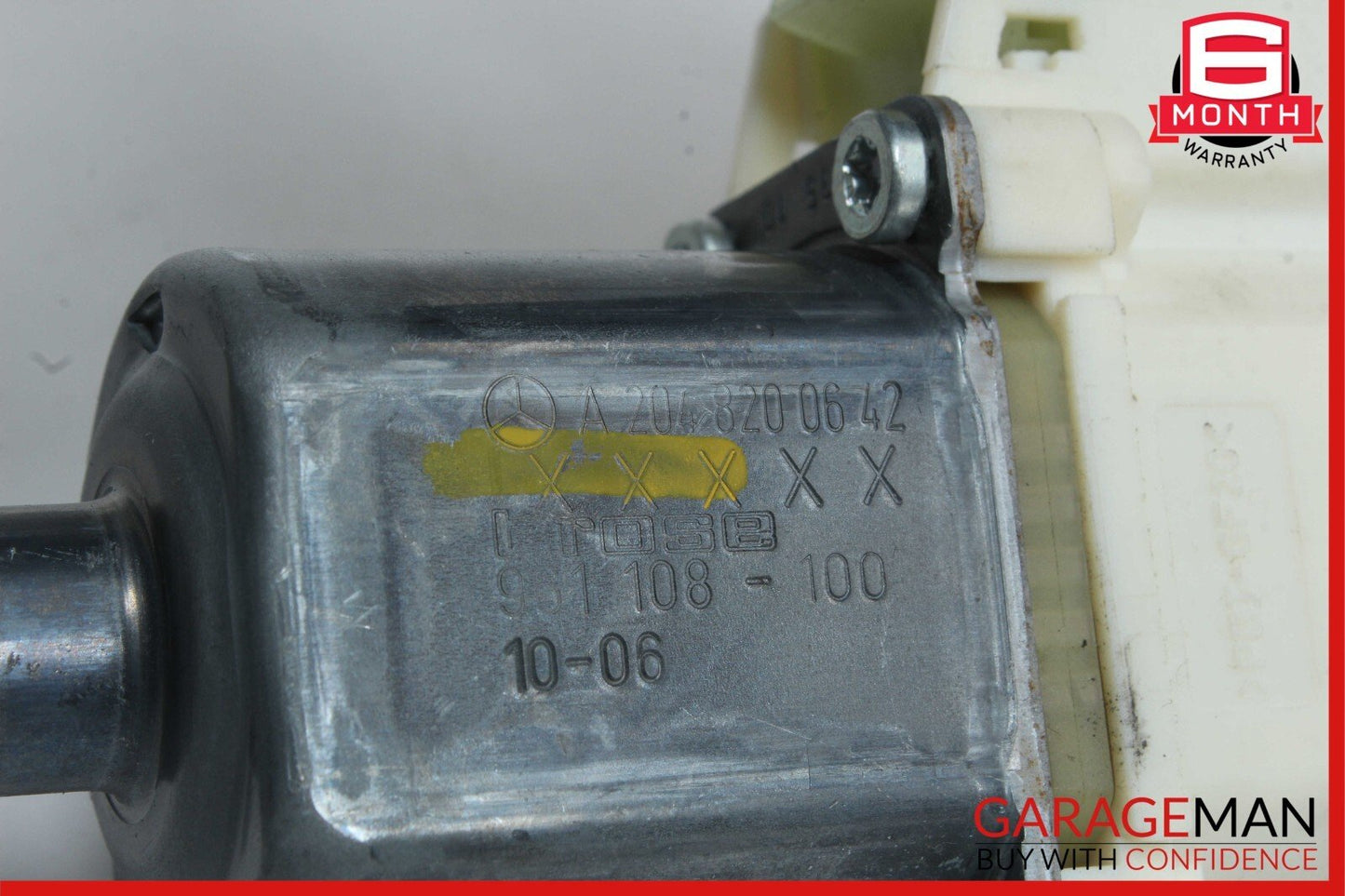 08-16 Mercedes W204 C300 E400 GLK350 Rear Right Door Window Regulator Motor OEM