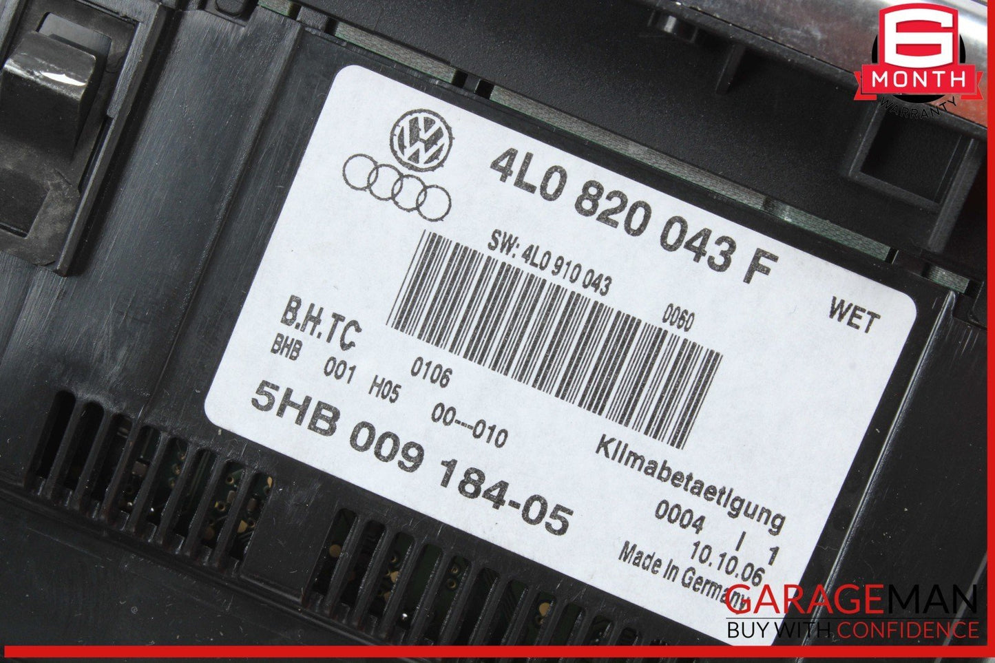 07-09 Audi Q7 Front AC Air Conditioning Heater Temperature Climate Control Panel