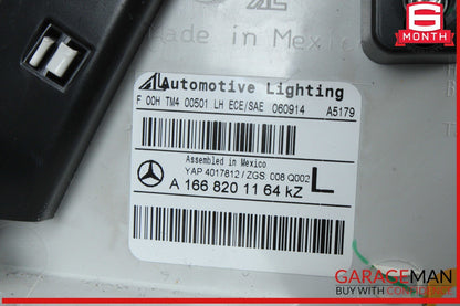 13-16 Mercedes X166 GL550 GL450 Rear Left Side Inner Tail Light Taillight Lamp