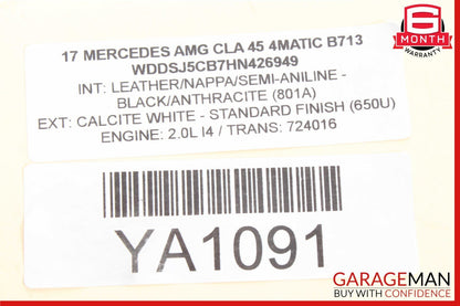 14-19 Mercedes W117 CLA45 AMG CLA250 Rear Right Side Door Lock Latch Actuator