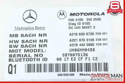 07-09 Mercedes W221 S600 CL600 Bluetooth Mobile Cell Phone Control Module OEM