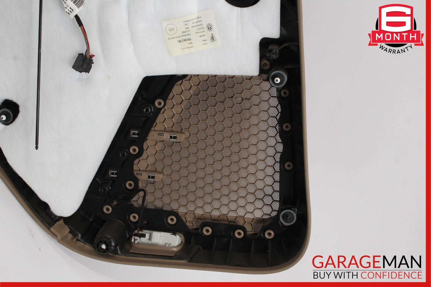 11-17 Porsche Cayenne 958 Rear Right Side Interior Door Panel Assembly Brown OEM