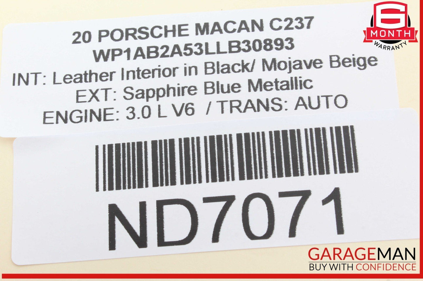 15-24 Porsche Macan 95B Voltage Stabilizer Control Module Unit ECU 8K0959663 OEM