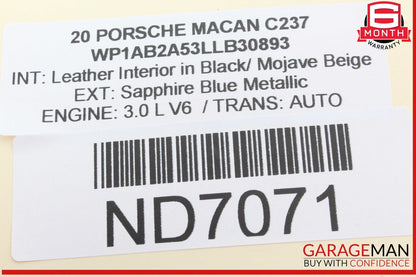 15-24 Porsche Macan 95B Voltage Stabilizer Control Module Unit ECU 8K0959663 OEM