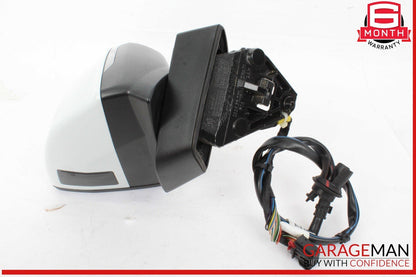 17-19 Audi Q7 Front Left Driver Side Door Rear View Mirror White 4M1857409AG OEM