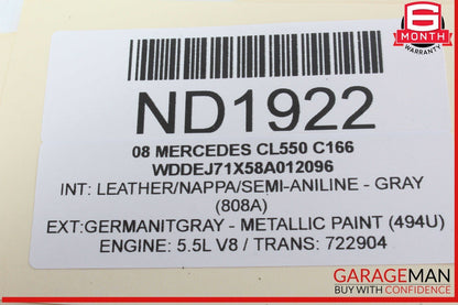 07-14 Mercedes W216 CL550 Headlight Switch Night Vision Control Module OEM