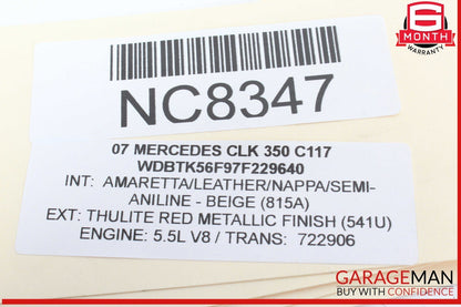 03-09 Mercedes W209 CLK350 C350 Sirius Satellite Radio Receiver 1698270162 OEM